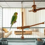 Cage pour grandes perruches : comment agencer perchoirs et accessoires