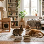 Comment réussir la cohabitation entre un lapin et un chat à la maison ?