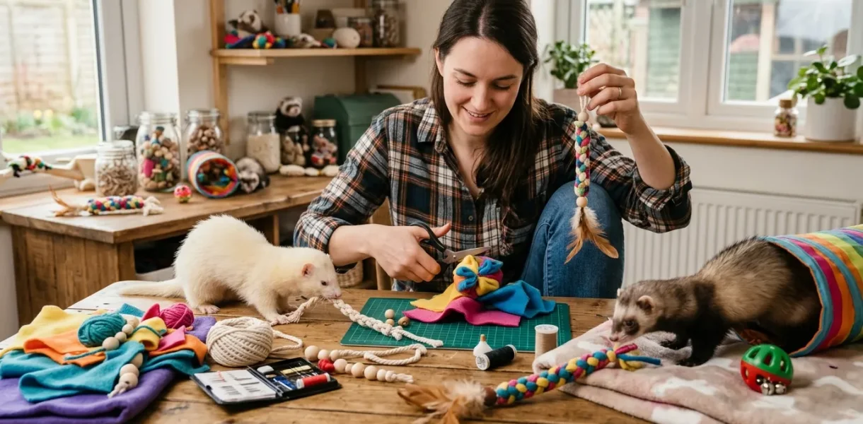 Quels enrichissements et jouets fabriquer soi-même (DIY) pour un furet ?