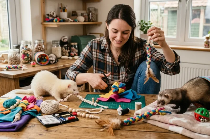 Quels enrichissements et jouets fabriquer soi-même (DIY) pour un furet ?