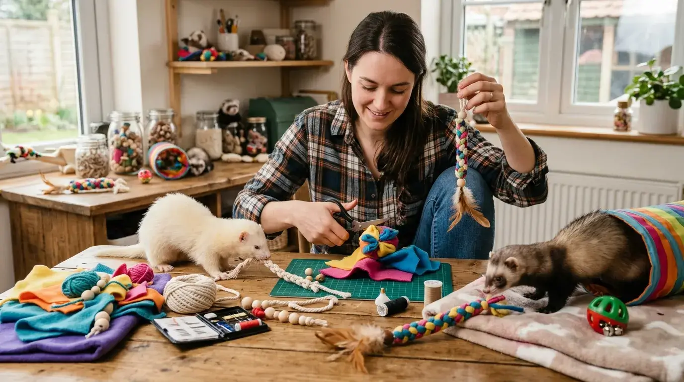 Quels enrichissements et jouets fabriquer soi-même (DIY) pour un furet ?