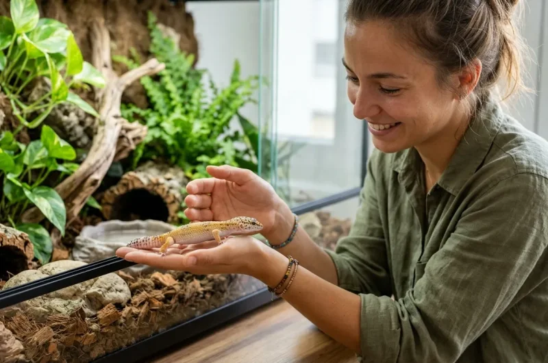 Comment manipuler et apprivoiser un gecko léopard les premières semaines ?